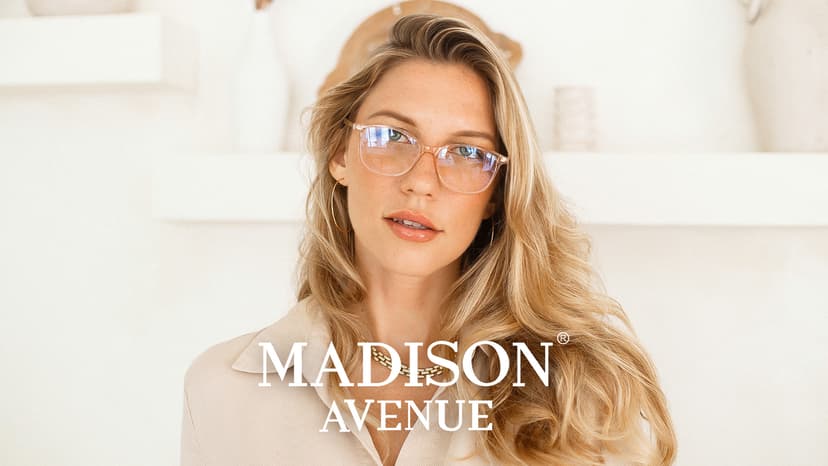 Madison Avenue Blue Light Blocking Glasses Anti Eyestrain UV Glare Blue Light Glasses for Women TV Phone Computer Gaming Eyeglasses Liberty (Crystal Brown)