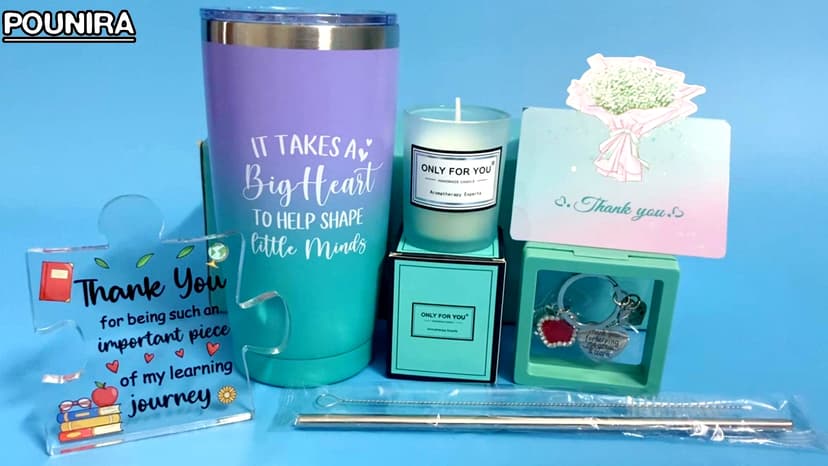 Teacher Gifts for Women, Christmas Teacher Appreciation Gifts from Student, Best Teachers Tumbler, Acrylic Plaque, Back to School Birthday Retirement Thank You End of Year Gift for Teachers