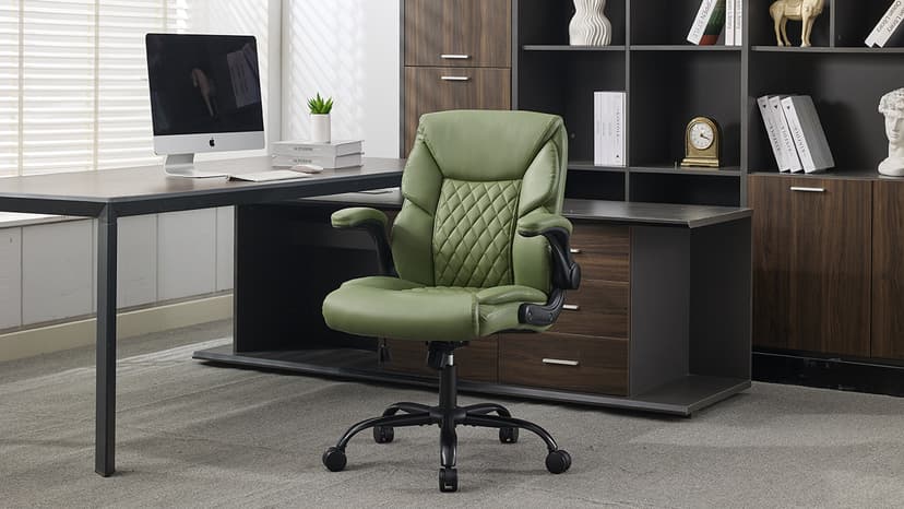 Cloth Office Chair Mid Back Ergonomic Computer Chair Comfortable Fabric Padded Home Office Desk Chairs with Flip-up Arm Rest Adjustable Height Swivel Wheels for Short People Use | Grey