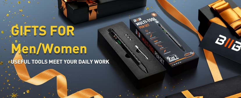 Christmas Mens Gifts for Him Dad Husband, White Elephant Gifts for Adults, Dad Gifts Gadgets for Men BIIB Mens Stocking Stuffers Gifts for Men Teens Adults 9-in-1 Multitool Pen B081381JD4
