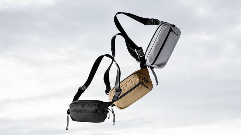 tomtoc tomtoc 1.5L Sling Bag with RFID Blocking, Crossbody Bag Minimalist Chest Shoulder Pack for Men and Women, Water-resistant Lightweight Casual Waist Fanny Pack for Travel, Daily Use