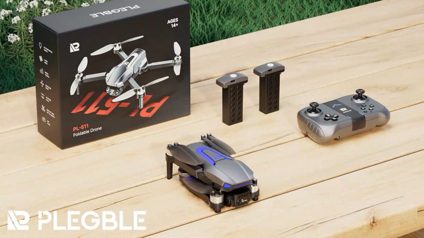 PLEGBLE Drones with Camera for Adults 4K, FPV Drone for Kids Beginners, Foldable RC Quadcopter with 3 Batteries 45 Mins Long Flight Time, Brushless Motor, One Key Start, Toys Gifts for Boys Teen Men