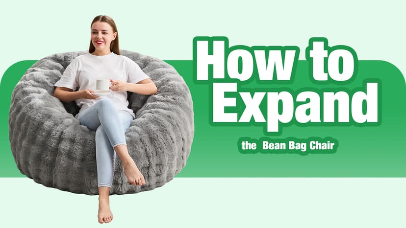 Hobestluk Bean Bag Chairs Large Bean Bag Couch for Adults Stuffed Sofa Chair Comfy Giant Bean Bag Chair with Spacious Design for Reading, Playing or Relaxing (Grey)