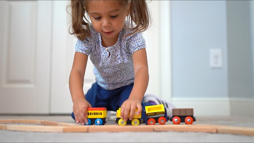 Wooden Train Set 12 PCS - Train Toys Magnetic Set Includes 3 Engines - Toy Train Sets For Kids Toddler Boys And Girls - Compatible With All Major Brands - Original - By Play22
