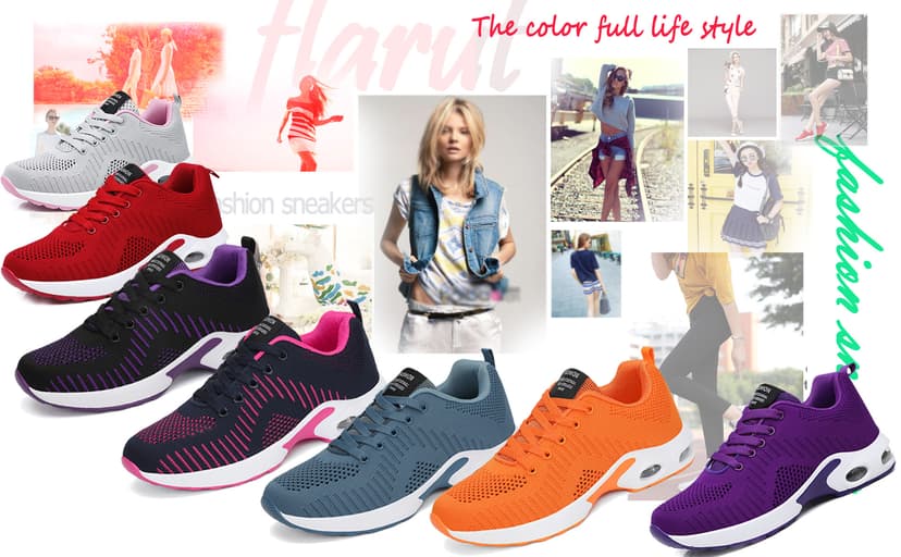 FLARUT Running Shoes Womens Lightweight Fashion Sport Sneakers Casual Walking Athletic Non Slip