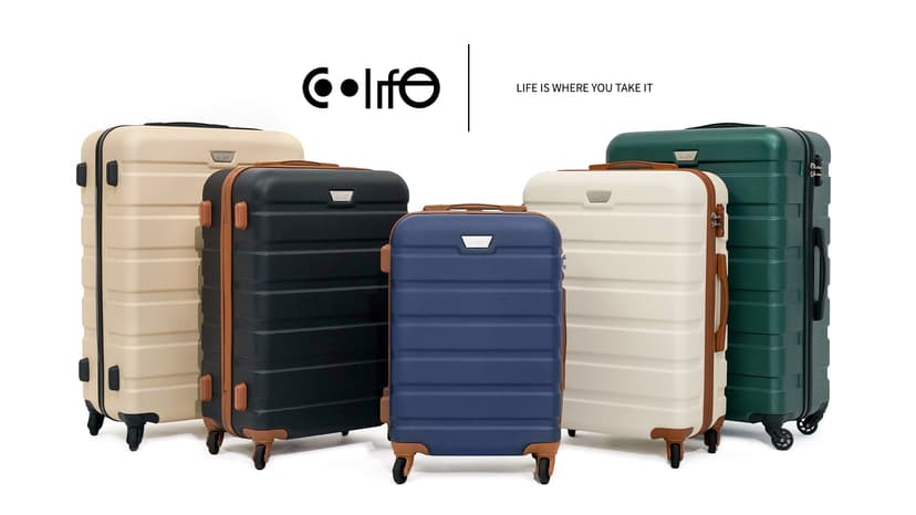 Coolife Luggage 3 Piece Set Suitcase Spinner Hardshell Lightweight TSA Lock