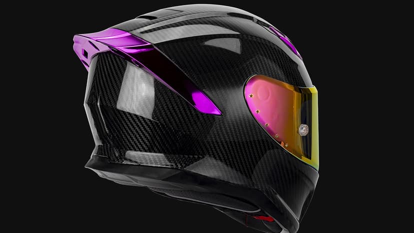 Motorcycle Carbon Fiber Full Face Helmets, with Spoiler Sport Touring Street Moped Scooter Chopper ATV Snowmobile Motorcycle Helmet, DOT Approved