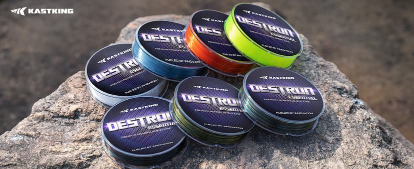 KastKing Destron Essential Monofilament Fishing Line, Advanced Polymer Coating for High Abrasion Resistance, Super Smooth, High Strength, Low Memory Mono Line, Fresh and Saltwater Fishing