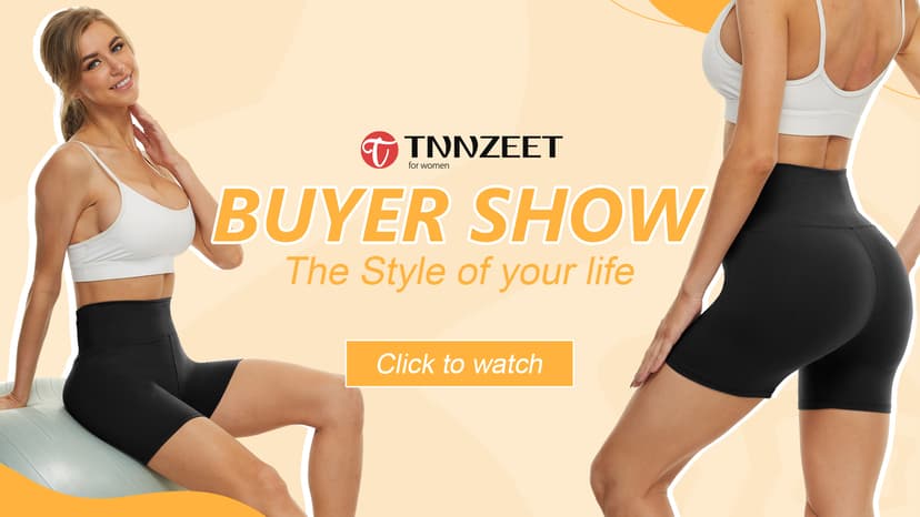 TNNZEET 7 Pack Biker Shorts for Women - 5''/8''/3'' High Waisted Workout Tummy Control Spandex Gym Shorts for Yoga Athletic