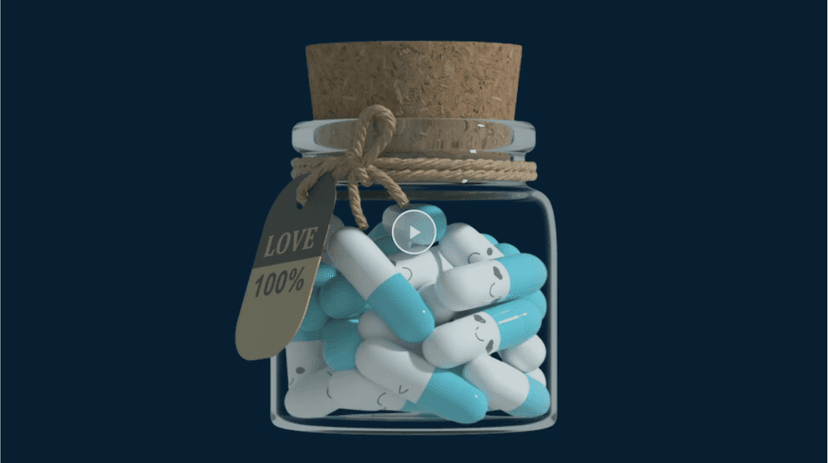 Infmetry Valentines Day Gifts For Her Him Boyfriend Girlfriend Capsule Notes Pills in a Glass Bottle Letter Messages For Couples Men Women (Mixed Color 90pcs)