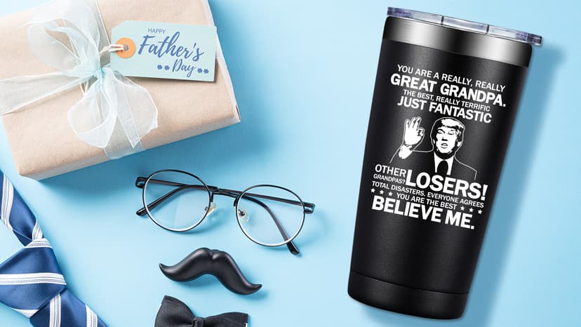 Grandpas Christmas Birthday Gifts from Grandkids - Fathers Day Gift for Grandpa - You Are a Really Really Great Grandpa Grifarny Grandpa Gifts - Best Grandpa Ever Gifts Tumbler Cup 20 oz B0DZWW96VX