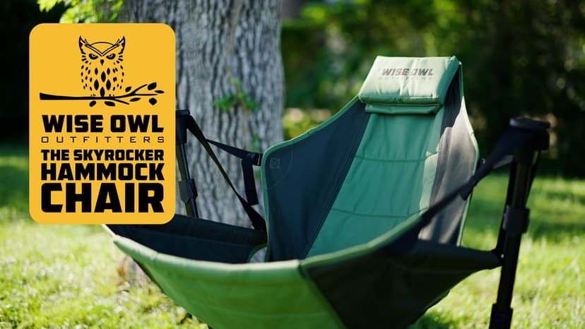 Wise Owl Outfitters Hammock Chair for Adults – Comfortable Portable Folding Rocking Camping Chair with Carry Bag – Great for Lawn, Campsite & Outdoors