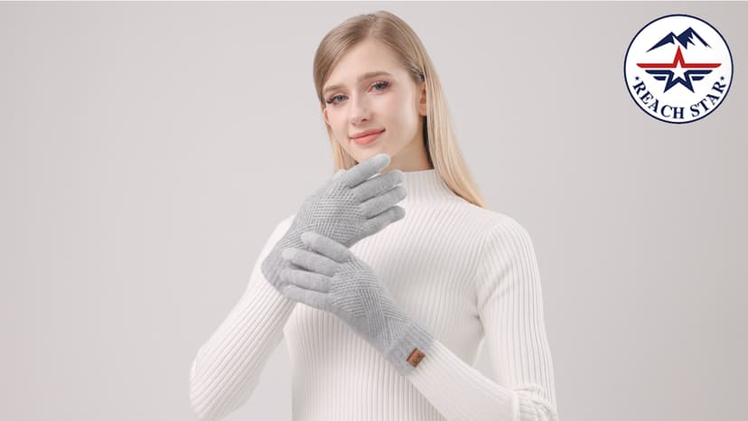REACH STAR Winter Gloves for Women Touch Screen Thermal Lining Warm Gloves Cold Weather Christmas Gifts