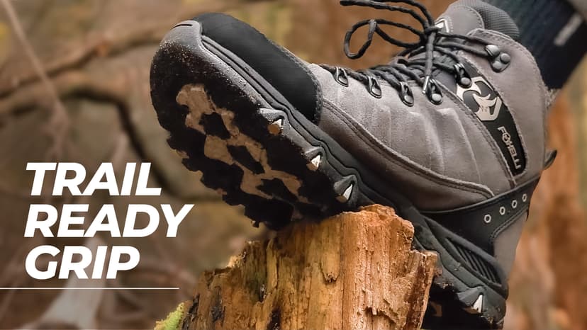 Foxelli Men’s Hiking Boots – Waterproof Breathable & Lightweight Suede Leather Hiking Boots for Men