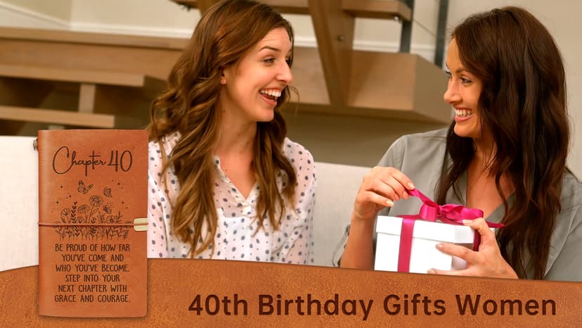 40th Birthday Decorations for Women, 1986 40 Year Old Bday Gift for Friend, Sister, Wife, Mom, Turning 40 Notebook Present BeneCharm 40th Birthday Gifts Women, Chapter 40 Journal Gift for Her B0FY2F2K8G