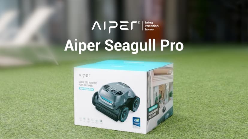 AIPER Cordless Robotic Pool Cleaner, WavePath Navigation, Wall-Climbing, Quad-Motor, 150 mins Runtime for Inground Pools up to 1,600 sq.ft, Seagull Pro ZT6002 (Renewed)