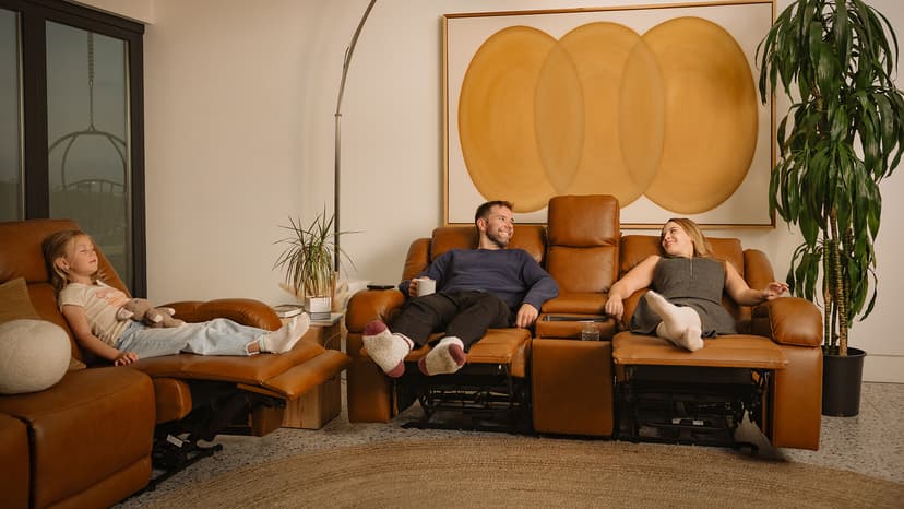 Watson & Whitely Genuine Leather Power Recliner Sofa, 3 Seater Wall Hugger Reclining Sofas with Power Headrest, USB & TypeC Ports, Electric Recliner Couch Set for Living Room, Saddle Brown