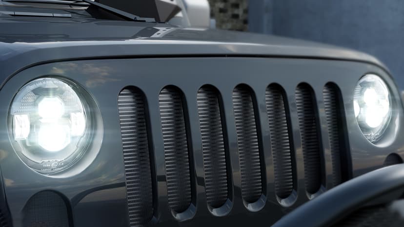 HWSTAR Pair New 1000% Bright Anti-glare 7 Inch Led Headlights Round Compatible with Jeep Wrangler JK JKU TJ LJ Chevy Ford GMC Dodge Mazda Nissan Mack VW etc DOT Approved H6024 Hi/Low Sealed Beam