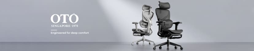 OTO Zenpex Ergonomic Mesh Office Chair, 1.96" Adjustable Seat Depth, Dynamic Lumbar Support, Extensible Footrest, Up to 300 lbs, 135° Recline Backrest for Home, Gaming & Executive Office