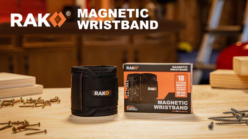 RAK Magnetic Wristband for Holding Screws, Nails, Drill Bits for Men - Premium Nylon with Lightweight Powerful Magnets, Magnetic Wristband for Tools, Gifts for Dad, Husband, Grandpa, Handyman