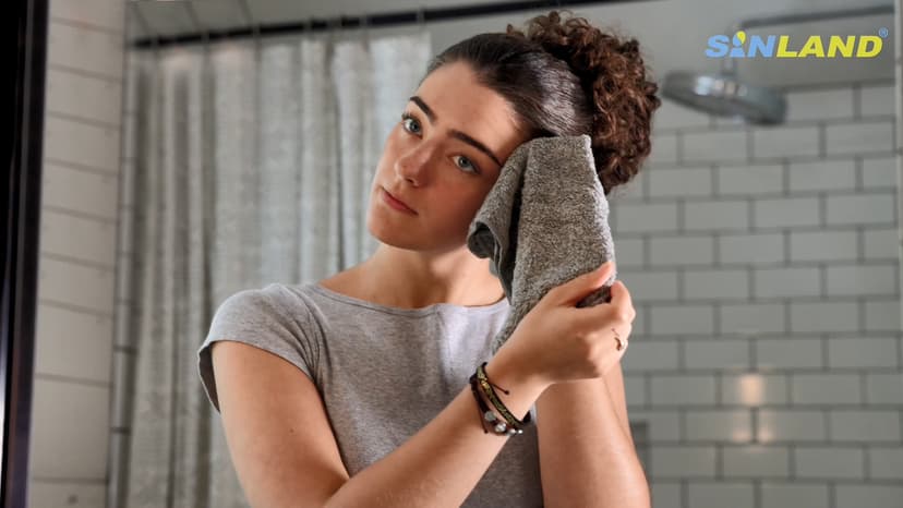 SINLAND Microfiber Face Towels Ultra Soft Facial Washcloths Face Cloth for Bath 12Inch x 12Inch 6 Pack Grey