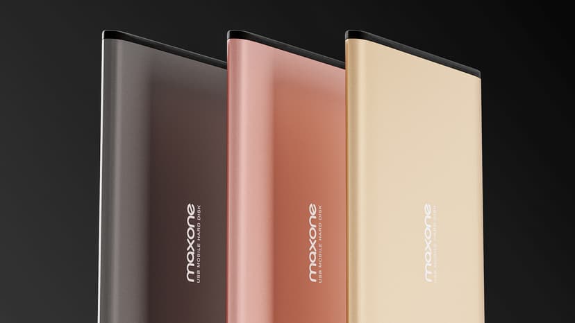 Maxone 1TB Ultra Slim Portable External Hard Drive HDD USB 3.0 Compatible with PC, Laptop, Charcoal Grey