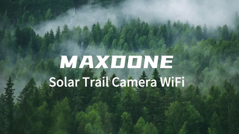 MAXDONE Solar Trail Camera WiFi Bluetooth - 48MP 30fps Game Camera with 5200mAh Rechargeable Battery, 0.1s Trigger Speed Motion Activated Trail Cam IP66 with 32GB TF Card for Wildlife Monitoring