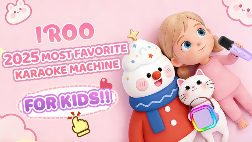 Mini Karaoke Machine for Kids, 2025 TOP Toys Christmas Birthday Gifts Ideas for Girls Ages 4, 5, 6, 7, 8, 9, 10, 12+ Years Old, Portable MP3 Player with 2 Wireless Mics for Party