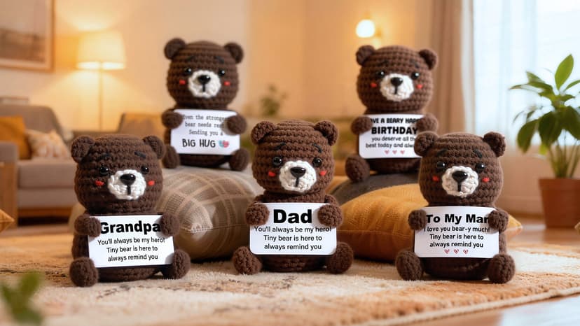 I Love You Gift for Him Boyfriend Husband, Gift for Birthday Fathers Day, to My Man Handmade Crochet, Funny Birthday Anniversary Valentine's Day for Men B0FD9QGTQP