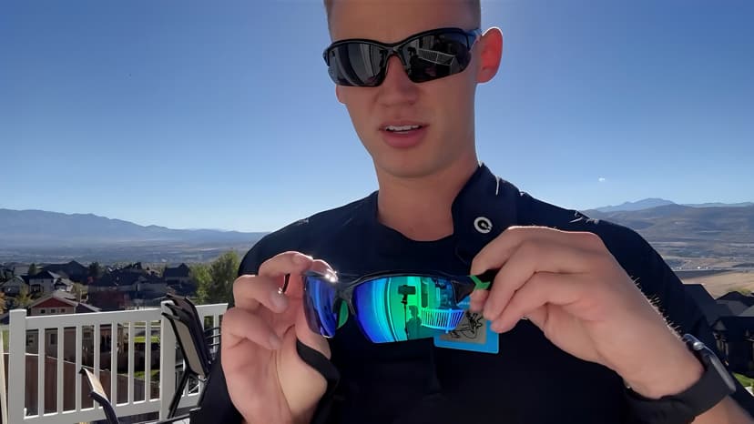 XVXV Polarized Sports Sunglasses for Men - UV Protection Half Frame Sun Glasses for Running Fishing