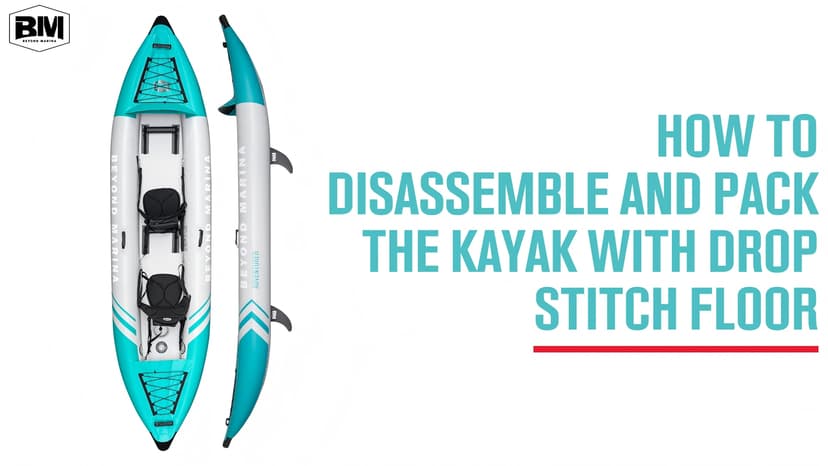 Inflatable Kayak 2 Person Adult - BEYOND MARINA Tandem Kayak with Drop Stitch Floor, Touring Kayak with Aluminum Paddles, Seats, Footrests, Pump, Fins, Adventurer 12.5ft