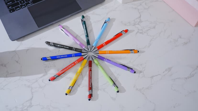 Rose Gold Funny Pens with Stylus Tip & Sayings for Back to School Essentials Home, Office, Teacher Supplies Zonon 12 Pcs Inspirational Pens, Motivational Ballpoint Pen Gifts for Women B0B4T388TH