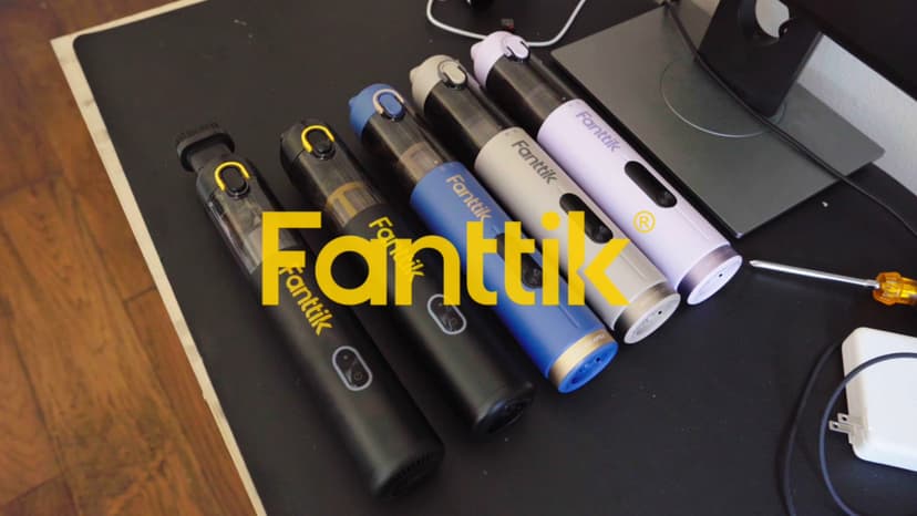 Fanttik Slim V8 APEX Car Vacuum, 4-in-1 Portable Mini Cordless Vacuum with 19000pa Suction Power, Type-C Charge, 2 Suction Modes, Handheld Vacuum for Small Jobs, Car, Office Desk, Keyboards (Black)