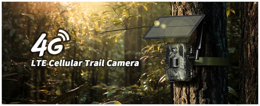 SEHMUA 4G LTE Cellular Trail Cameras 3rd Gen with Live Streaming, Game Camera Built-in SIM Card with Motion Activated 0.2s Trigger Time Solar Trail Camera IP66 Waterproof