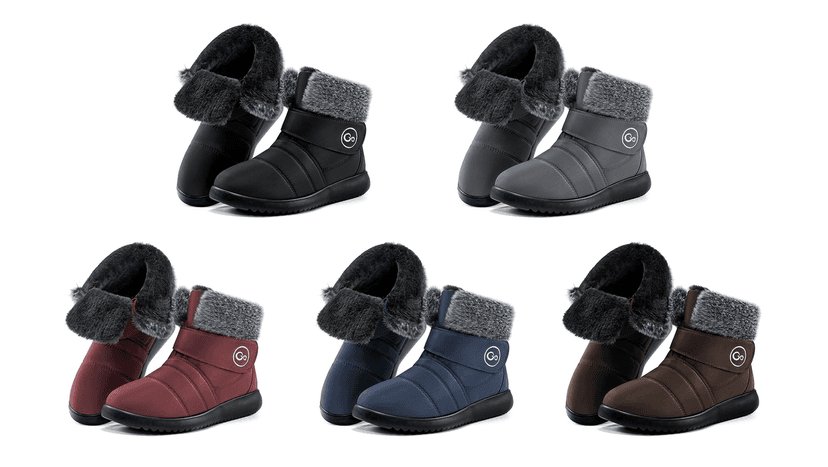 Reimferce Womens Snow Boots for Winter: Comfortable & Warm for All Day Wear - Waterproof Non Slip Booties for Commute Outdoor Walking
