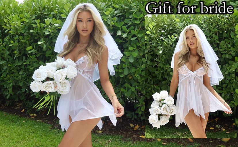 Avidlove Lingerie for Women Lace Babydoll Sleepwear Boudoir Outfits Plus Size Langeray XS-5XL B07DN9LLYP