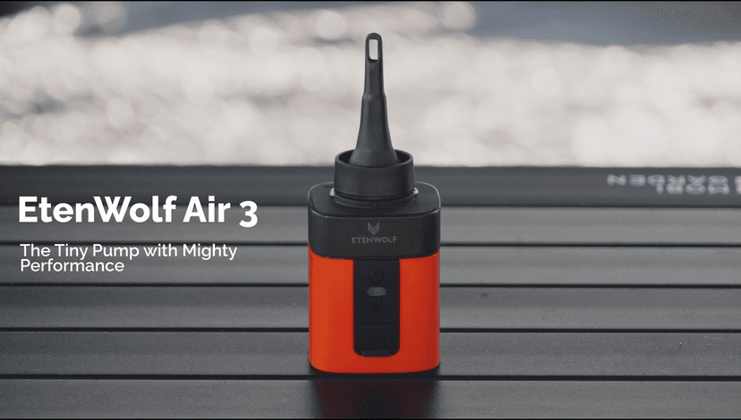 ETENWOLF AIR 3 Air Pump for Inflatables with 2600 mAh Battery & Camping Light, Ultra-Fast and Mini Electric Air Pump, Inflate Deflate for Air Mattress, Pool Floats, Vacuum Storage Bags