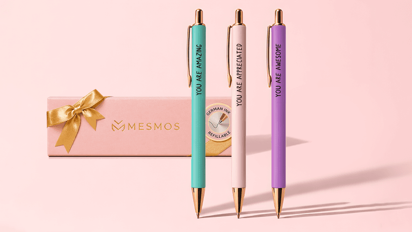 MESMOS 3pcs Fancy Pens, End of Year Teacher Gifts for Women, Difference Maker Gift, Thank You Teacher Gift Pens, Best Teacher's Gifts Supplies, Aesthetic Nice Pen Set, German-Ink 1mm Swiss-Tip B0CPNXYVL6