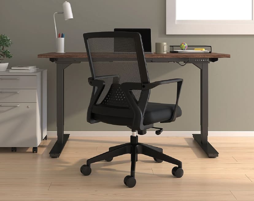 STAPLES Cartwright Ergonomic Office Desk Chair, Adjustable with Breathable Mesh & Lumbar Support, Perfect for Home & Office, Black