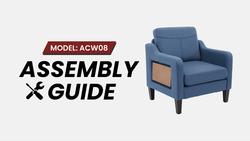 Accent Chair for Living Room Modern Linen Upholstered Armchair Side Wooden Fabric Sofa Chair with Foldable Table 2 Side Pockets Comfy Reading Chair for Bedroom