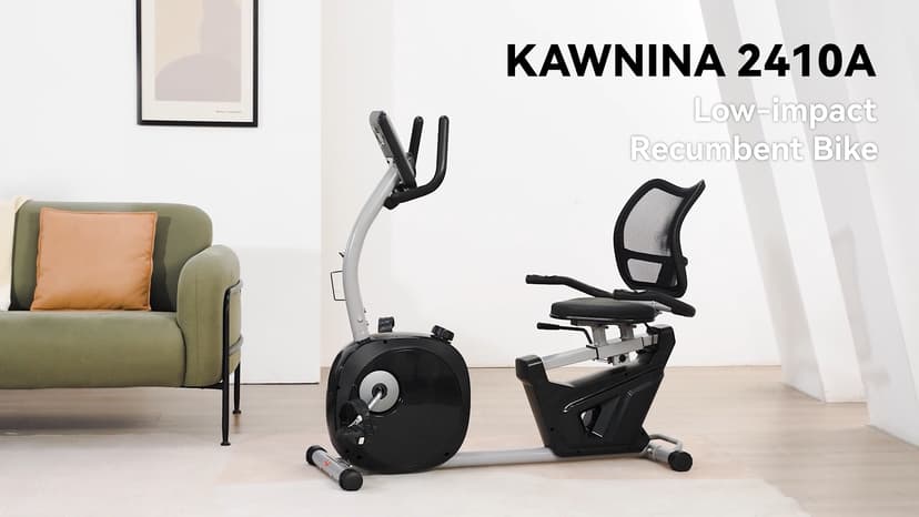 Recumbent Exercise Bike for Seniors - 400LB Weight Capacity Recumbent Bikes with Comfortable Seat, Pulse Sensor, 16-level Resistance, LCD Monitor