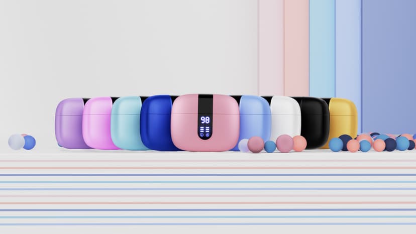 TAGRY Bluetooth Headphones True Wireless Earbuds 60H Playback LED Power Display Earphones with Wireless Charging Case IPX5 Waterproof in-Ear Ear buds with Mic for TV Smart Phone Laptop Computer Sports