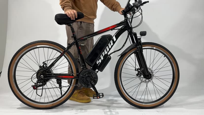 Electric Bike for Adults, 1500W Peak Mountain Ebike with 25 MPH, 65 Miles Range, 7 Speeds, 48V 10Ah Removable Battery 26" Ebike for Commute