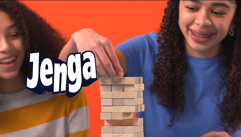 Official Hasbro Games Jenga Game | Digital Die for 6 More Ways to Play | Original Wood Block Game | Stacking Tower | Ages 6+ | 1+ Players | Party Games