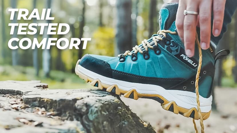 Foxelli Women’s Hiking Boots – Waterproof Lightweight Suede Leather Hiking Boots for Women with All-Day Comfort, Grip & Support for Trails, Travel & Outdoors