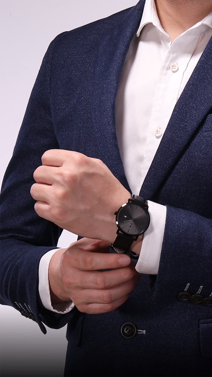 CHEETAH Minimalist Waterproof Quartz Watches for Men with Leather Strap, Auto Date