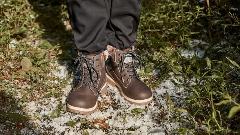 ANJOUFEMME Womens Hiking Snow Winter Boots - Waterproof Work Ankle Boots for Women Comfortable Warm Fur Boots for Backpacking Cycling