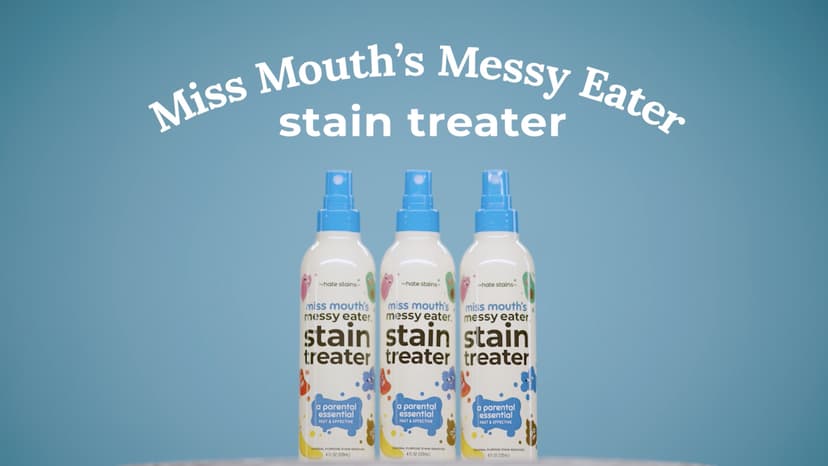 Miss Mouth's Messy Eater Stain Treater Spray - 4oz Stain Remover - Newborn & Baby Essentials - No Dry Cleaning Food, Grease, Coffee Off Laundry, Underwear, Fabric