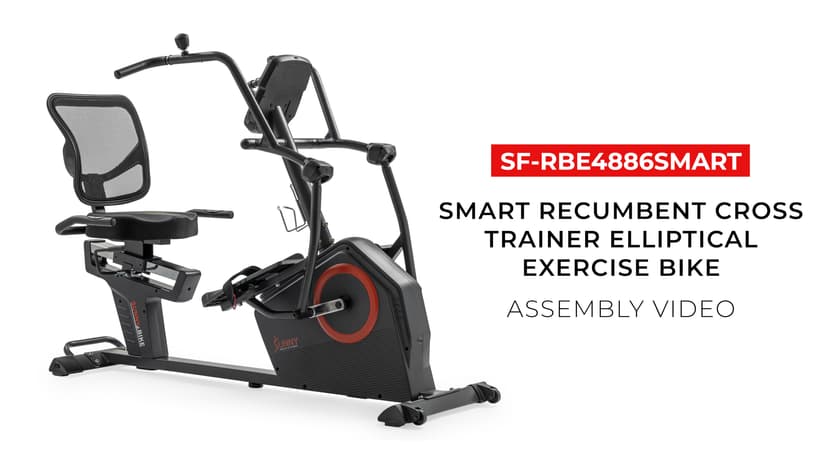 Sunny Health & Fitness Elite Recumbent Cross Trainer & Elliptical Machine with Arm Exercisers for Home Arm/Leg Training, Easy Adjust Seat & Mesh Backrest, Free SunnyFit App Bluetooth Connectivity