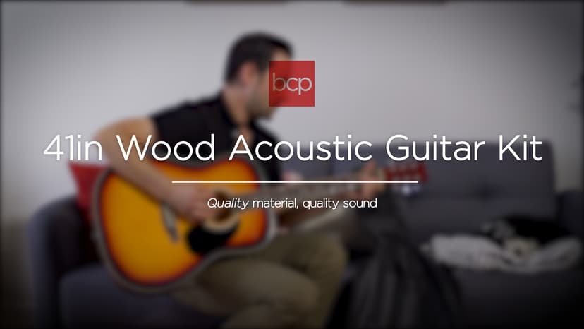 Best Choice Products Beginner Acoustic Electric Guitar Starter Set w/ 41in, All Wood Cutaway Design, Gig Bag, Strap, Picks - Natural Mahogany